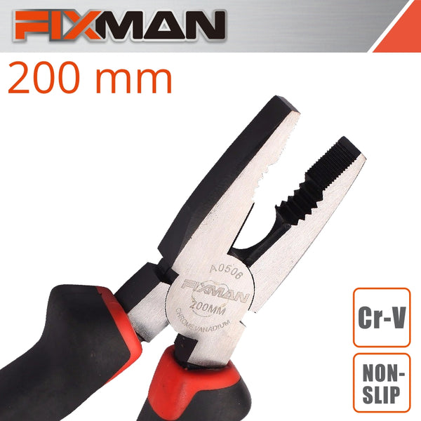 FIXMAN INDUSTRIAL COMBINATION PLIERS 8' X 200MM - Power Tool Traders