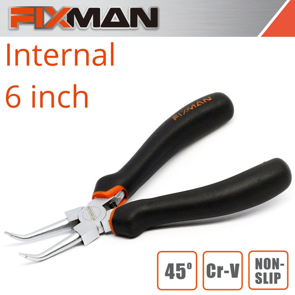 FIXMAN INTERNAL CIRCLIP PLIERS 6'/145MM X 45 DEG - Power Tool Traders