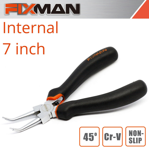 FIXMAN INTERNAL CIRCLIP PLIERS 7'/175MM X 45 DEG - Power Tool Traders