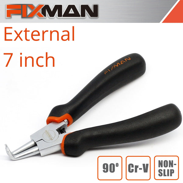 FIXMAN EXTERNAL CIRCLIP PLIERS 7'/175MM  90 DEG - Power Tool Traders