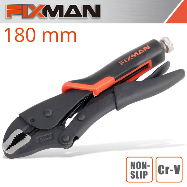 FIXMAN CURVED JAW LOCK GRIP PLIERS 7'/180MM - Power Tool Traders