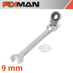 FIXMAN FLEXIBLE RATCHET COMBINATION WRENCH 9MM - Power Tool Traders