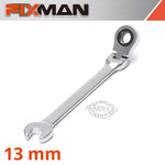 FIXMAN FLEXIBLE RATCHET COMBINATION WRENCH 13MM - Power Tool Traders