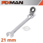 FIXMAN FLEXIBLE RATCHET COMBINATION WRENCH 21MM - Power Tool Traders