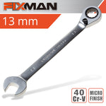 FIXMAN REVERSIBLE COMBINATION RATCHETING WRENCH 13MM - Power Tool Traders