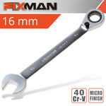 FIXMAN REVERSIBLE COMBINATION RATCHETING WRENCH 16MM - Power Tool Traders