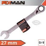 FIXMAN REVERSIBLE COMBINATION RATCHETING WRENCH 27MM - Power Tool Traders