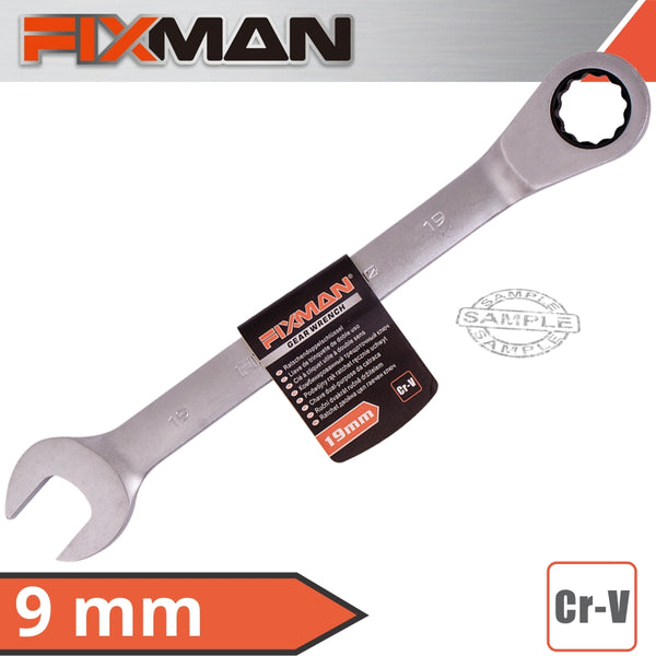 FIXMAN COMBINATION RATCHETING WRENCH 9MM - Power Tool Traders