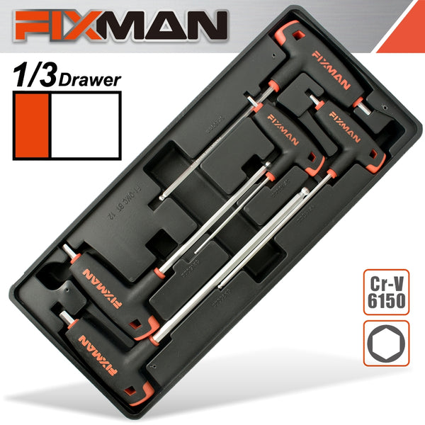 FIXMAN 5-PC L-HANDLE HEX KEYS W-BALL HEAD 3-4-5-6-8MM - Power Tool Traders