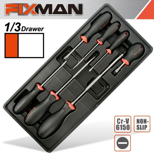 FIXMAN 7-PC SLOTTED SCREWDRIVERS - Power Tool Traders