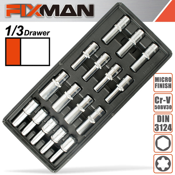 FIXMAN 16-PC 1/2' DR.DEEP SOCKETS - Power Tool Traders