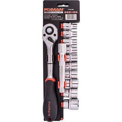 FIXMAN 12-PC 1/2' DR. SOCKET & RATCHET SET - Power Tool Traders