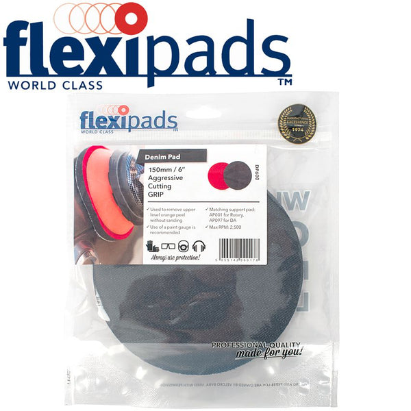 DENIM AGGRESIVE ORANGE PEEL PAD 150MM 6' - Power Tool Traders