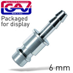 CONNECTOR GERMAN 6MM HOSE 2 PACKAGED - Power Tool Traders