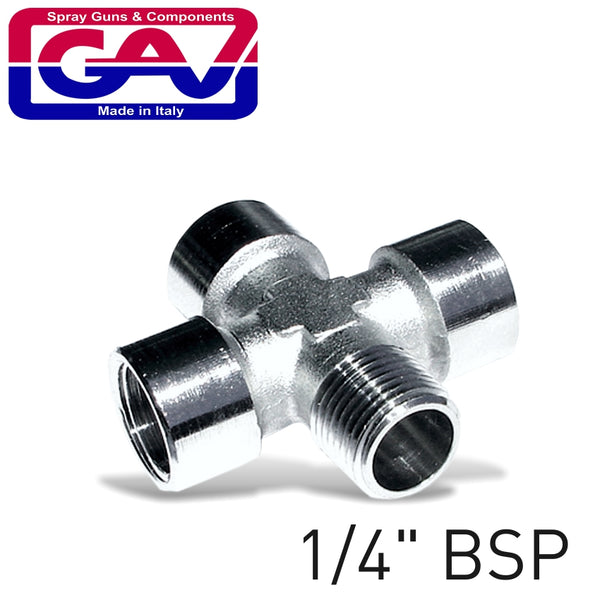 4-WAY CONNECTOR 1/4'3F/1M(GIO1068) - Power Tool Traders