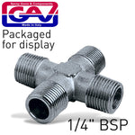 4-WAY CONNECTOR 1/4' MMMM PACKAGED - Power Tool Traders
