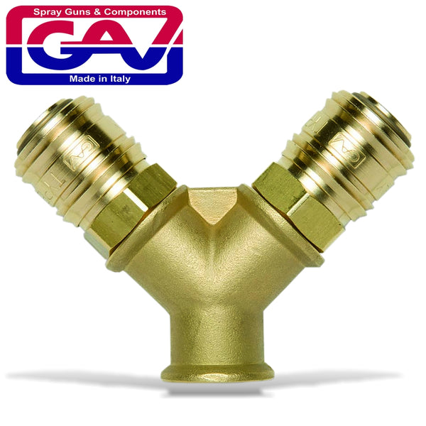 QUICK COUPLER BRASS TWO WAY 3-8F - Power Tool Traders