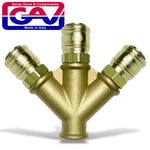 QUICK COUPLER BRASS THREE WAY3-8F - Power Tool Traders