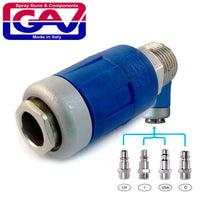 SAFETY QUICK COUPLER 1/2 M PACKAGED TWO STAGE RELEASE - Power Tool Traders