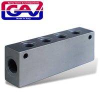 MANIFOLD BLOCK 1/4' WITH 6 PORTS EXTEND YOUR AIR POINTS - Power Tool Traders