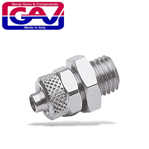 GAV STRAIGHT CONICAL 1/4 M PUSH IN FITTING FOR 6MM HOSE - Power Tool Traders