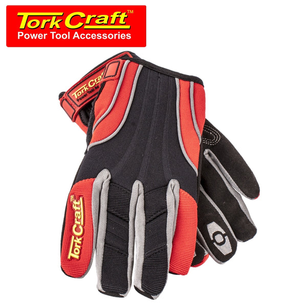 MECHANIC GLOVE X-SMALL SYNT.LEATHER REINFORCED PALM SPANDEX RED - Power Tool Traders