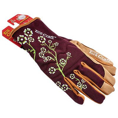 LADIES SLIM FIT GARDEN GLOVES MAROON MEDIUM - Power Tool Traders