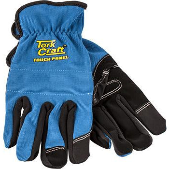 GLOVE BLUE WITH PU PALM SIZE MEDIUM MULTI PURPOSE - Power Tool Traders