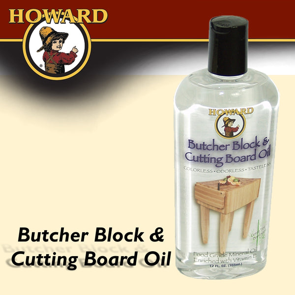 HOWARD BUTCHER BLOCK & CUTTING BOARD OIL 12 FL.OZ - Power Tool Traders
