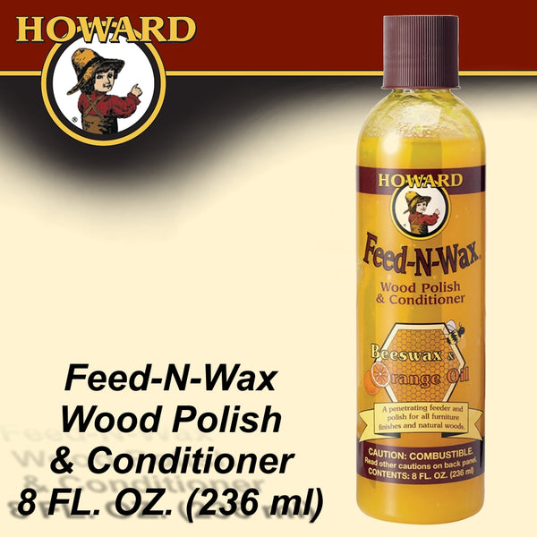 HOWARD FEED-N-WAX WOOD POLISH & CONDITIONER 8 FL.OZ - Power Tool Traders