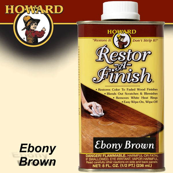 HOWARD RESTOR-A-FINISH EBONY BROWN 8.00 FL.OZ - Power Tool Traders
