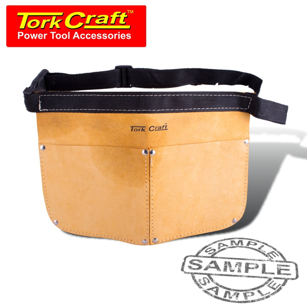 DOUBLE POCKET LEATHER NAIL BAG - Power Tool Traders