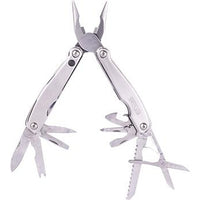 MULTITOOL SILVER WITH LED LIGHT & NYLON POUCH IN BLISTER - Power Tool Traders