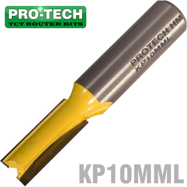 STRAIGHT BIT 10MM X 25MM CUT 2 FLUTE METRIC 1/2' SHANK - Power Tool Traders