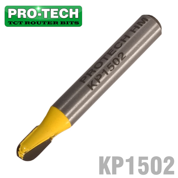 ROUND NOSE VEINING BIT ONE FLUTE 3/16' X 5/16' 1/4' SHANK - Power Tool Traders