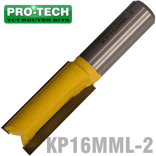 STRAIGHT BIT 16MM X 38MM CUT 2 FLUTE METRIC 1/2' SHANK - Power Tool Traders