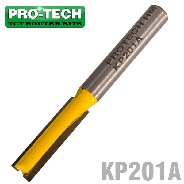 STRAIGHT BIT 1/4' (6.35MM) X 1'(25.4MM) TWO FLUTE LONG 1/4' SHANK - Power Tool Traders