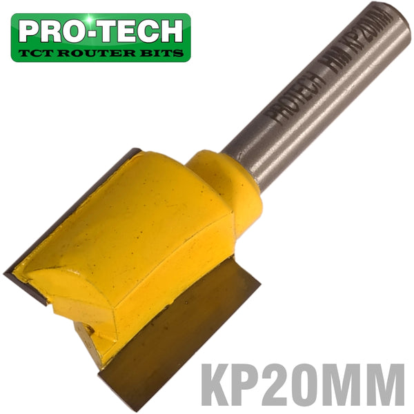 STRAIGHT BIT 20MM X 20MM CUT 2 FLUTE METRIC 1/4' SHANK - Power Tool Traders