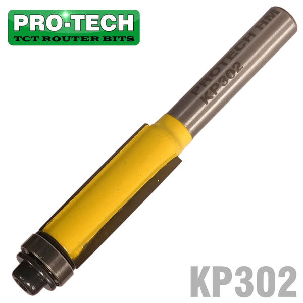 TRIM BIT 3/8' X 1'WITH BOTTOM BEARING 1/4' SHANK - Power Tool Traders