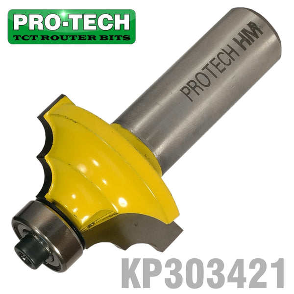 DOUBLE ROUND  BIT 1 1/4'  X 9/16' RADIUS 3/16' 1/2' SHANK - Power Tool Traders