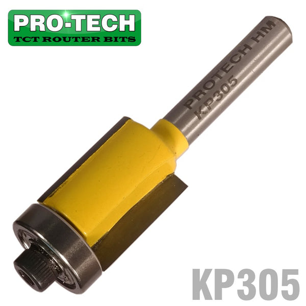 TRIM BIT 16MM X 20MM WITH BOTTOM BEARING 1/4' SHANK - Power Tool Traders