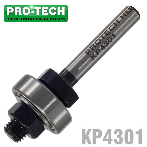 ARBOR FOR SLOTTING CUTTER C/W BEARING. NUT & 2 X WASHERS 1/4' SHANK - Power Tool Traders