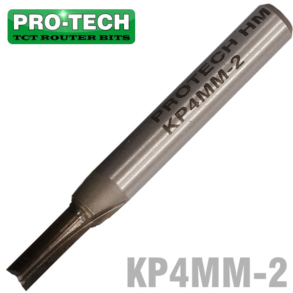 STRAIGHTBIT 4MM 2 FLUTE SOLID CARB - Power Tool Traders