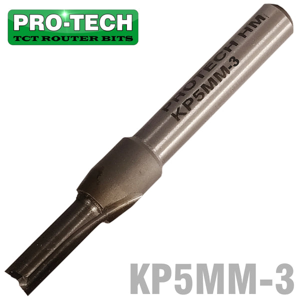 STRAIGHT BIT 5MM X 14MM TWO FLUTE SOLID CARBIDE 1/4' SHANK - Power Tool Traders