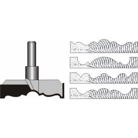 ROSETTE BIT 54MM (2 1/8'CUTTING DIAMETER) 1/2' SHANK - Power Tool Traders