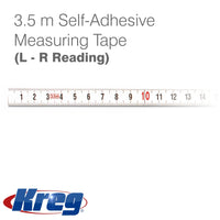 KREG 3.5 METER SALF-ADHESIVE MEASURING TAPE (L-R READING) - Power Tool Traders