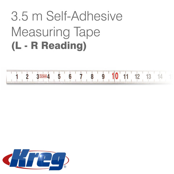 KREG 3.5 METER SALF-ADHESIVE MEASURING TAPE (L-R READING) - Power Tool Traders