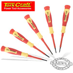 5PC PRECISION ELECTRONIC INSULATED SCREWDRIVER SET - Power Tool Traders