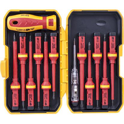 SCREW DRIVER SET 13 PCE INSULATED WITH TESTER - Power Tool Traders