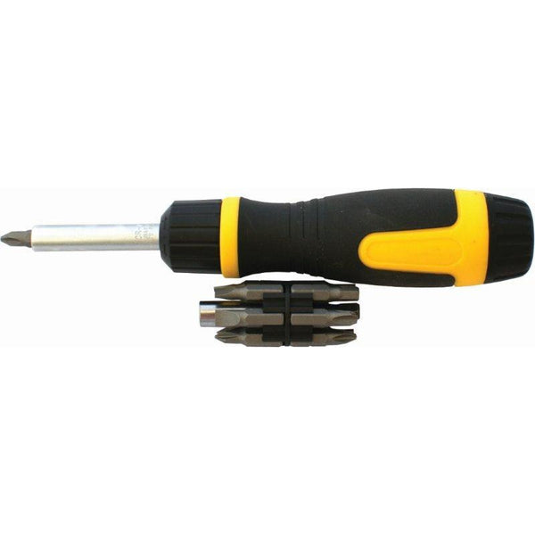 RATCHET SCREW DRIVER 13 IN 1 WITH INSERT BITS - Power Tool Traders